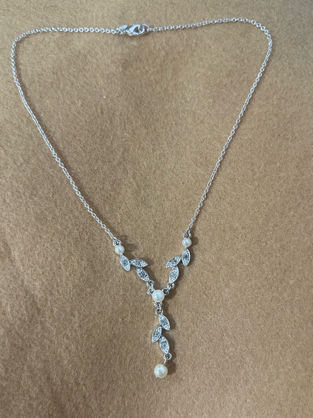 Prom/Bridal pearl and rhinestone set
